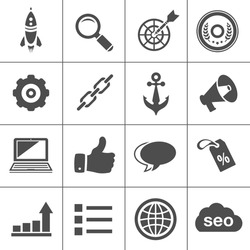 Internet marketing icons - SEO - Search engine optimization 