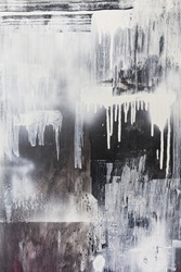 Rough paint textured black and white dripping spraypaint artwork background