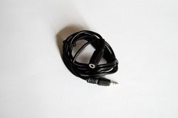 Black male to female sound jack extension                               