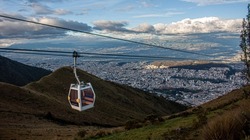 cable car to cross the hill in Quito
