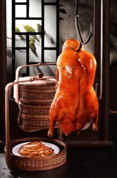 Cutting of Peking Roast Duck,Beijing roasted Duck