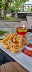 french fries on the table