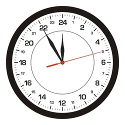 Vector clock 24 hours 