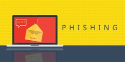 Phishing concept banner illustration vector design with laptop design 