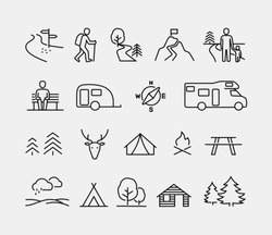 Camping Vector Icons