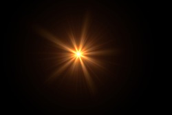 Lens Flare ,Sun Flare on black background object design