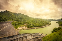 Randenigala water dam resevior in Badulla, Sri Lanka, which generates most of the power to the country