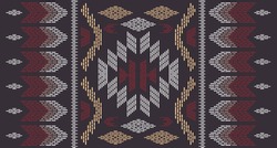 Ethnic abstract square pattern art. Seamless pattern in tribal, folk embroidery, Tribal cloth style. Aztec geometric art ornament print.Design for carpet,  clothing, wrapping, fabric, cover, textile