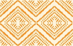 Beautiful Ethnic abstract ikat art. Seamless Kasuri pattern in tribal, folk embroidery, and Mexican style.Aztec geometric art ornament print.Design for carpet, wallpaper, clothing, wrapping, fabric.