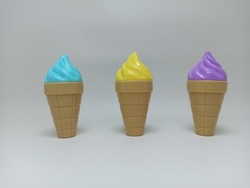 three ice cream toys for children isolated 