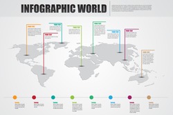 infographic world destination vector background 
