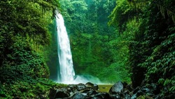 Nungnung Waterfall in Bali, Indonesia