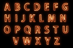 Fire Solar English alphabet Capital letter