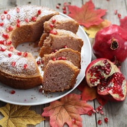 fluffy pomegranate cake without butter