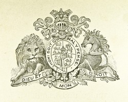 Coat of arms of Great Britain and Ireland. Illustration by Alwin Zschiesche, published on 