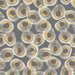 Seamless geometric pattern. Circles. Gray background.