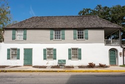 Historic Oldest House in St. Augustine, Florida dated 1727.