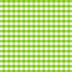 Real green checkered fabric tablecloth. 