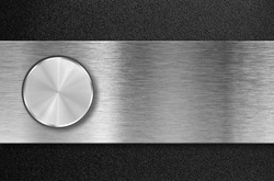 knob button on metal aluminum plate