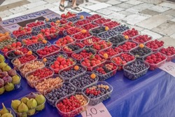 Fresh fruits on Dubrovnik old town