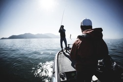 bass boat fishing