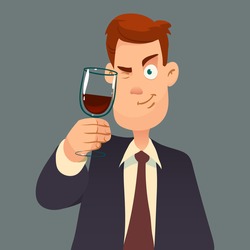 Man in Wineglass Vector Illustration - Free Stock Photo by maa ...