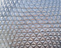Abstract triangle background from the outside of a geodesic dome structure
