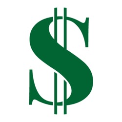Dollar sign green vector