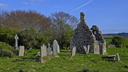 Ancient Cemetery and ruins of a church in Northern Ireland, UK - Ireland travel photography - Ireland travel photography