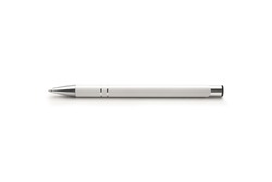 White pen isolated on a white background. Nice pen mock up for corporate busines identity presentation. Drawing and writing. Expensive luxury ballpoint