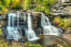 Blackwater Falls in State Park in West Virginia