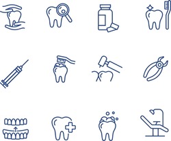 Dentistry Vector Icon Set vector