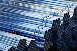 Cylindrical steel pipe, Cylindrical metal pipes, they used a loaded, The sun shining metal pipes, The sun shining metal pipes