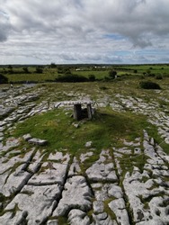 Poulnabrone Dolmen located in Clare, Ireland