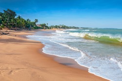 Unawatuna beach, near Galle, Sri Lanka, Asia.