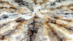 Carpet made of natural skins of wolves and woods. Stuffed dead animals. Prey of hunters poachers. Trophy skins of animals.