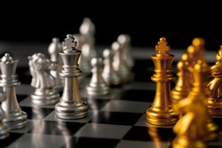 Chess. strategy ideas Planning and Decision concept business