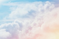 fantasy artistic cloud sky with pastel color filter and grunge texture, nature abstract background