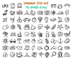 Feminine Doodled Summer Icons - Free Stock Photo By Sara On Stockvault.net