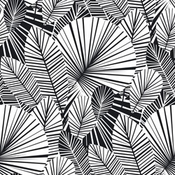 Tropical palm leaves seamless pattern for background, wrapping paper, fabric. Modern botanical endless repeatable motif for surface design. stock vector illustration