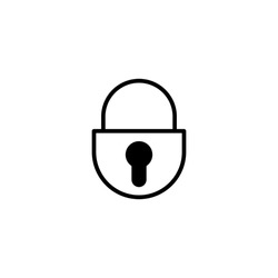 Lock icon vector illustration. Padlock sign and symbol. Encryption icon. Security symbol
