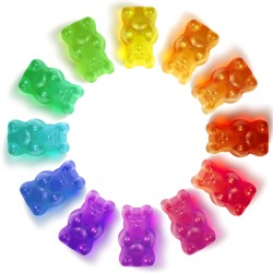 Gummy Bears in a Circle Colorful