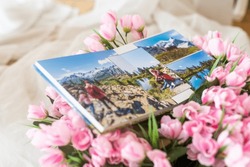 photo books and flowers, photo album