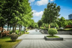 Nice modern leisure city park