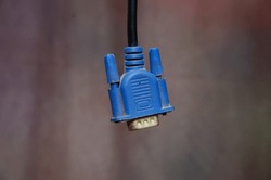 Closeup of VGA cable, Used for the connect monitor 
