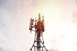 Tele communication tower mast TV antennas wireless technology