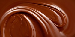 Chocolate background. Melted chocolate surface. Chocolate surface.