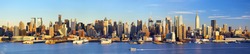 Manhattan Midtown skyline panorama before sunset, New York