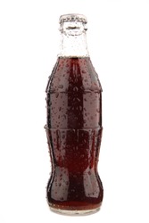 a bottle of cola soda isolated on a white background