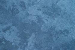 Texture of blue decorative plaster or concrete. Abstract background for design.